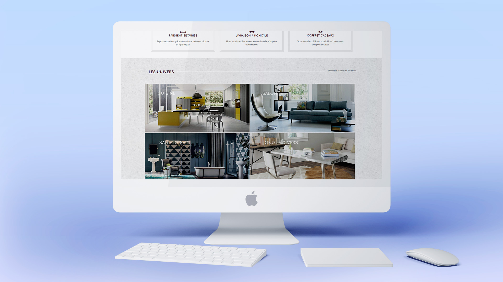 webdesign du site Lineadesign version desktop