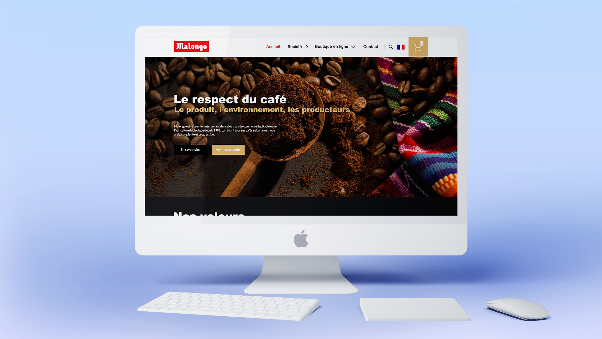 Site de Malongo version desktop